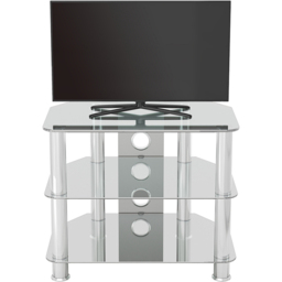 AVF Classic 2 Shelf Clear and Chrome Glass Corner TV Unit with Cable Management - AVF Group Ltd - Wilko - thumbnail 7