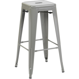 FWStyle Silver Gloss Metal Bar Stool 4 Pack - Size: Set of 4 - Wilko - thumbnail 3