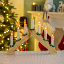 The Christmas Workshop 7 LED Pine Flickering Candle Bridge Light - Wilko - thumbnail 6