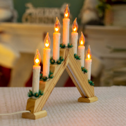 The Christmas Workshop 7 LED Pine Flickering Candle Bridge Light - Wilko - thumbnail 7