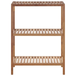 Premier Housewares 3 Tier Wooden Bathroom Shelf Unit - Size: 65 x 27 x 85cm - Wilko - thumbnail 3