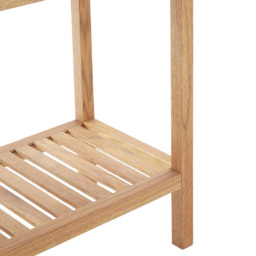 Premier Housewares 3 Tier Wooden Bathroom Shelf Unit - Size: 65 x 27 x 85cm - Wilko - thumbnail 6