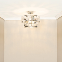 ValueLights Elise 2 Tier Silver Acrylic Jewel LED Ceiling Light - Wilko - thumbnail 3