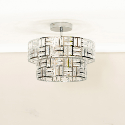 ValueLights Elise 2 Tier Silver Acrylic Jewel LED Ceiling Light - Wilko - thumbnail 4