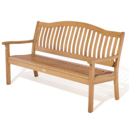 Rowlinson Hemsway 3 Seater Natural Garden Bench - Brown - Wilko - thumbnail 3