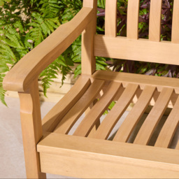 Rowlinson Hemsway 3 Seater Natural Garden Bench - Brown - Wilko - thumbnail 7