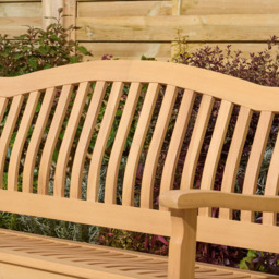 Rowlinson Hemsway 3 Seater Natural Garden Bench - Brown - Wilko - thumbnail 5