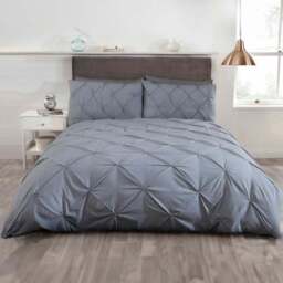 Rapport Home Balmoral Double Silver Duvet Set - Wilko - thumbnail 1