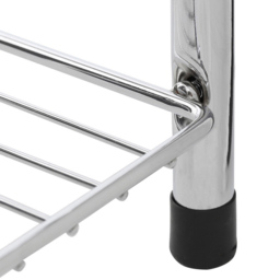 Premier Housewares 3 Tier Chrome Storage Stand - Size: 24 x 22 x 81cm - Silver - Wilko - thumbnail 5