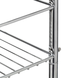 Premier Housewares 3 Tier Chrome Storage Stand - Size: 24 x 22 x 81cm - Silver - Wilko - thumbnail 4