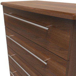 Crowndale Sherwood 5 Drawer Noche Walnut Chest of Drawers - Brown - Wilko - thumbnail 6