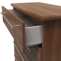 Crowndale Sherwood 5 Drawer Noche Walnut Chest of Drawers - Brown - Wilko - thumbnail 7