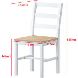 Comfy Living 4 Seater Wooden Dining Set Grey and Natural - Wilko - thumbnail 6
