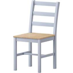 Comfy Living 4 Seater Wooden Dining Set Grey and Natural - Wilko - thumbnail 4