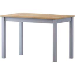 Comfy Living 4 Seater Wooden Dining Set Grey and Natural - Wilko - thumbnail 3