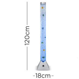 ValueLights Colour Changing Sensory Bubble Floor Lamp 120cm - Size: 119 x 21.5 x 21.5cm - Silver - Wilko - thumbnail 6