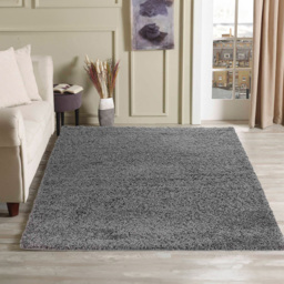 Desire Rugs Oxford Grey Plain Shaggy Rug 200 x 290cm - Wilko - thumbnail 3