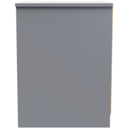 Crowndale New York 2 Drawer Dusk Grey Bedside Cabinet Ready Assembled - Wilko - thumbnail 5