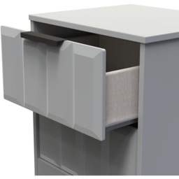 Crowndale New York 2 Drawer Dusk Grey Bedside Cabinet Ready Assembled - Wilko - thumbnail 7