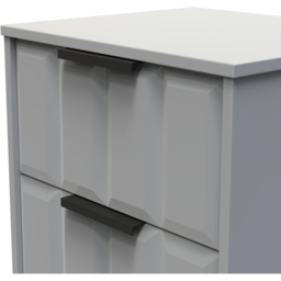 Crowndale New York 2 Drawer Dusk Grey Bedside Cabinet Ready Assembled - Wilko - thumbnail 6