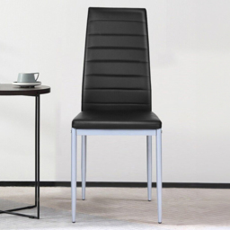 Costway Set of 4 Black High Back Dining Chairs - Wilko - thumbnail 1