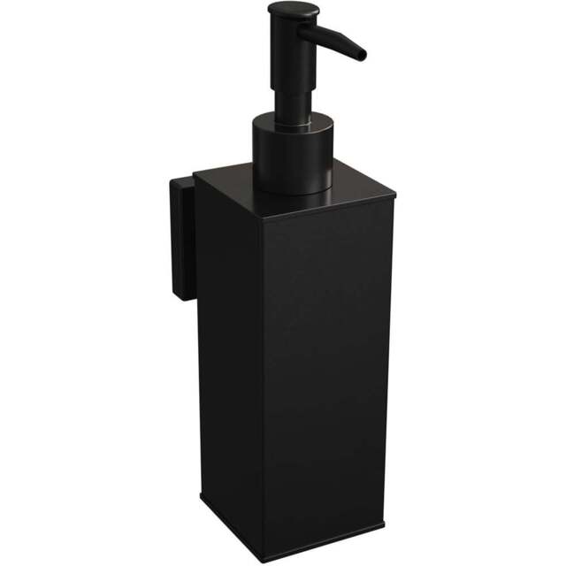 Rothley Matt Black Square Soap Dispenser 180ml - Size: 21.5 x 6 x 9cm - Wilko - image 1