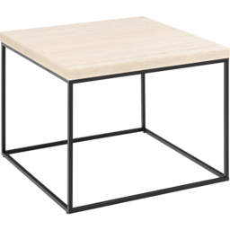 Florence Barossa Travertine Rough Paper Top Square Coffee Table - Black - Furniture To Go - Wilko - thumbnail 4