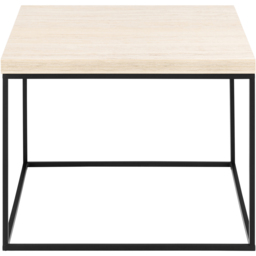 Florence Barossa Travertine Rough Paper Top Square Coffee Table - Black - Furniture To Go - Wilko - thumbnail 3