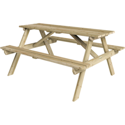 Rowlinson Traditional 6 Seater Picnic Table 1.5m - Brown - Wilko - thumbnail 3
