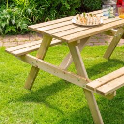 Rowlinson Traditional 6 Seater Picnic Table 1.5m - Brown - Wilko - thumbnail 4