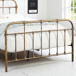 OAT Home Camden Double Antique Brass Effect Metal Bed - Wilko - thumbnail 6