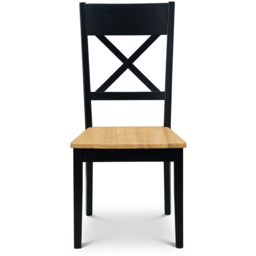 Julian Bowen Hockley Set of 2 Dining Chair - Black - Wilko - thumbnail 5