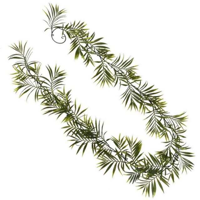 Leaf Palm Artificial Garland 190cm - Size: 190 x 10 x 10cm - Green - Wilko - image 1
