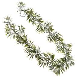 Leaf Palm Artificial Garland 190cm - Size: 190 x 10 x 10cm - Green - Wilko - thumbnail 1