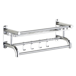 Living and Home Wall Mounted Bathroom Shelf Organiser - Size: 40 x 15.5 x 15.5cm - Wilko - thumbnail 1