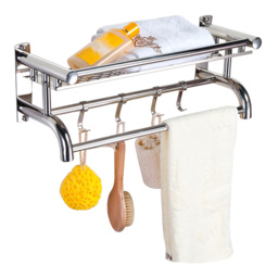Living and Home Wall Mounted Bathroom Shelf Organiser - Size: 40 x 15.5 x 15.5cm - Wilko - thumbnail 4