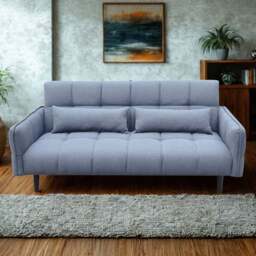 DS Living Bello 2 Seater Grey Fabric Sofa Bed - Wilko - thumbnail 1