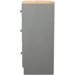 Crowndale Norfolk 3 Drawer Dusk Grey and Bardolino Oak Deep Chest of Drawers Ready Assembled - Dusk Grey & Bardolino Oak - Wilko - thumbnail 5