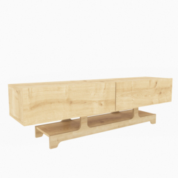 Decorotika Tera 2 Door Single Shelf Oak TV Unit - Size: 46.8 x 160 x 35cm - Yellow - Wilko - thumbnail 3