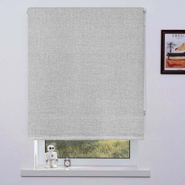 Textured Blackout Roller Blind Cloud 120cm - Wilko - image 1