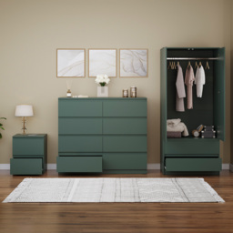 Vida Designs Denver Green 3 Piece Bedroom Furniture Set - Wilko - thumbnail 3