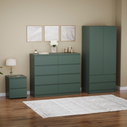 Vida Designs Denver Green 3 Piece Bedroom Furniture Set - Wilko - thumbnail 4