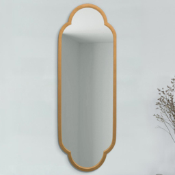 MirrorOutlet The Duplici Gold Metal Double Arched Oval Wall Mirror 102 x 36cm - Size: 102 x 35.5cm - Wilko - thumbnail 3
