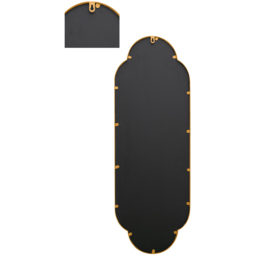 MirrorOutlet The Duplici Gold Metal Double Arched Oval Wall Mirror 102 x 36cm - Size: 102 x 35.5cm - Wilko - thumbnail 5
