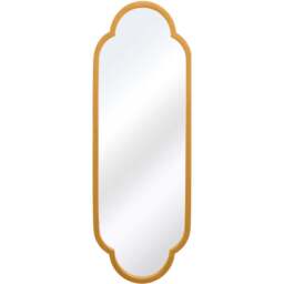 MirrorOutlet The Duplici Gold Metal Double Arched Oval Wall Mirror 102 x 36cm - Size: 102 x 35.5cm - Wilko