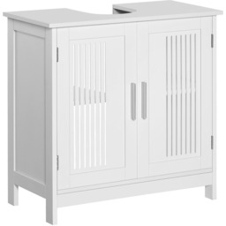 Kleankin 2 Door Bathroom Cabinet White - Size: 60 x 30 x 60cm - Wilko - thumbnail 3