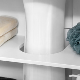 Kleankin 2 Door Bathroom Cabinet White - Size: 60 x 30 x 60cm - Wilko - thumbnail 6