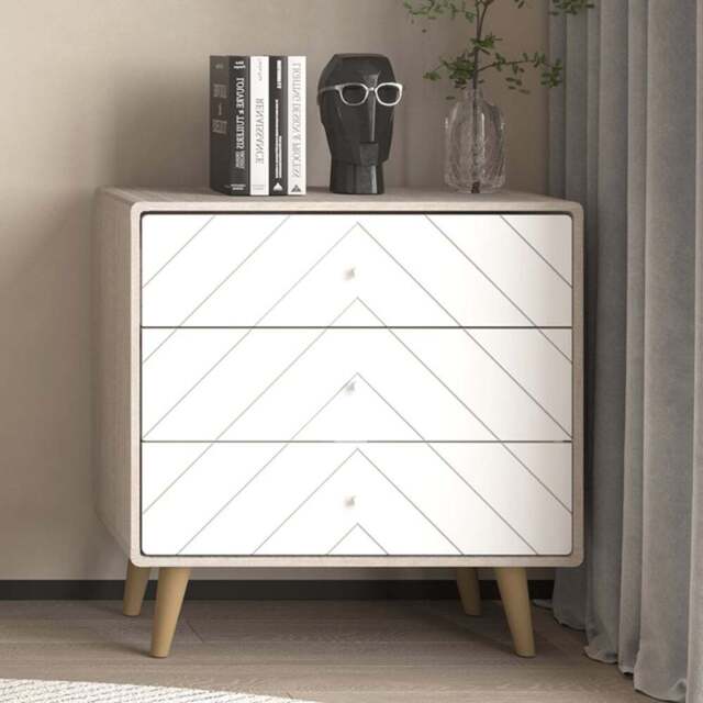 Seconique Dixie 3 Drawer Dusty Grey and White Chest of Drawers - Wilko - image 1