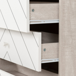 Seconique Dixie 3 Drawer Dusty Grey and White Chest of Drawers - Wilko - thumbnail 5