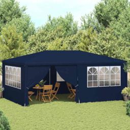 vidaXL 4 x 6m Professional Blue Party Tent with Sidewalls - Wilko